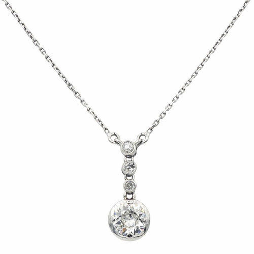 Collier Collier  Or blanc Diamant 58 Facettes 4199346CN