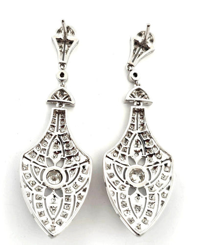 Boucles d'oreilles Boucles d'oreilles en or blanc avec diamants 58 Facettes