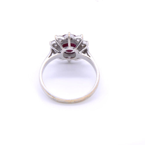 Bague 50 Bague marguerite rubis et diamants 58 Facettes 46