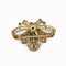 Broche Broche au design vintage, en or jaune, argent et diamants. 58 Facettes 50143