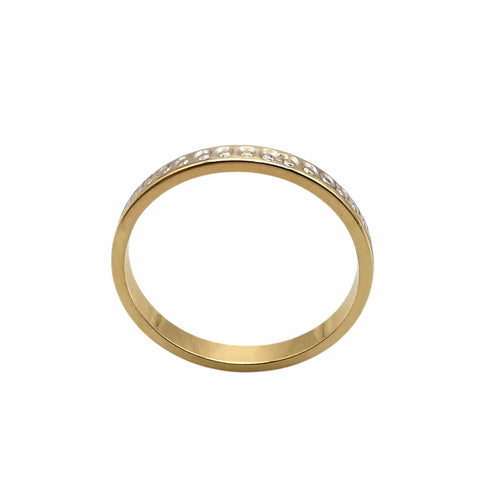 Bague 53 Bague Alliance en or jaune 58 Facettes