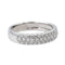 Bague 53 Bague  Demi-alliance Or blanc Diamant 58 Facettes 4144058RV