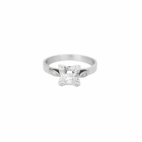 Bague Solitaire Art Déco or blanc 58 Facettes LP1121/13