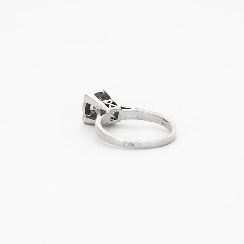 Bague 48 Bague platine et or gris avec diamant 58 Facettes GU58