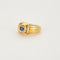 Bague 52 Bague Oeil Bleu or jaune et saphir 58 Facettes LP777/15