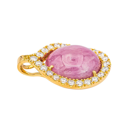 Pendentif Pendentif Or jaune Rubis, Diamant 58 Facettes 3944483CN
