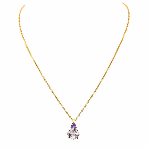 Collier Collier  Pendentif Or jaune Améthyste 58 Facettes 4282981CN