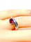 Bague 53 Bague or blanc rubis diamants 58 Facettes AB645
