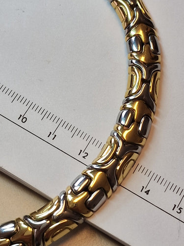 Bvlgari - Alveare necklace in 18k yellow gold and steel 