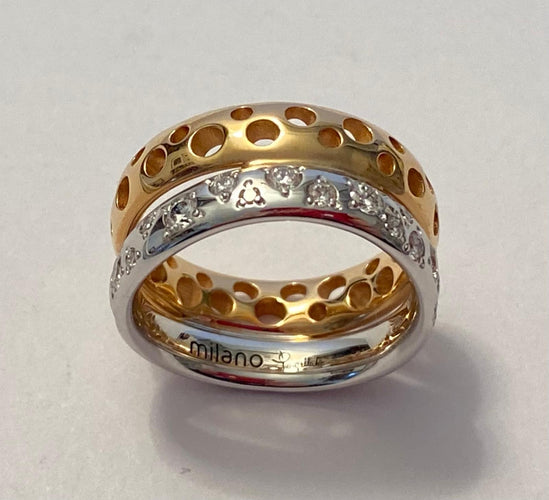 52 POMELLATO - Anello Milano oro e diamanti 58 Facettes