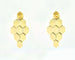 Boucles d'oreilles Boucles d'oreilles en or jaune 14 carats serties de diamants de 5,76 carats 58 Facettes 10419
