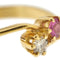 Bague 55 Bague contraire avec rubis et diamant 58 Facettes 27483