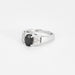 Bague 47 Solitaire or blanc, saphir et diamants 58 Facettes GU105