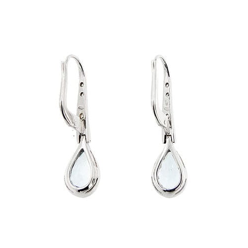 Boucles d'oreilles Boucles d'oreilles en aigue-marine et diamants 58 Facettes 29435