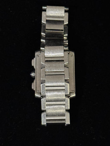 Montre CARTIER - Montre Tank Française Chronoflex - Réf. 2303 - Chronographe - Bracelet Cartier - Vintage 58 Facettes