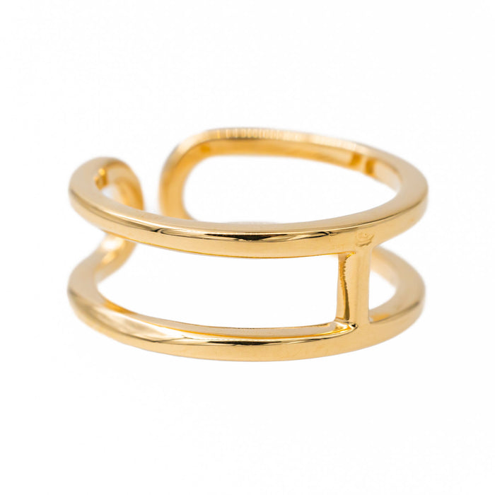 Hermes Ring Ever Chaîne d'Ancre Geel goud