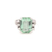 Bague 51 Bague tourmaline verte 9 carats diamants or blanc 58 Facettes B323