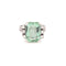 Bague 51 Bague tourmaline verte 9 carats diamants or blanc 58 Facettes B323