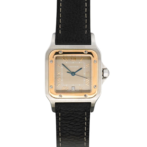 Montre CARTIER -Montre Santos Galbée - Bronze roman dial - LM 58 Facettes