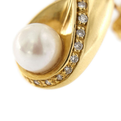 Обеци с перли и диаманти 