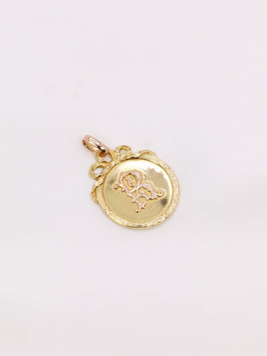 Pendentif Pendentif Art-Nouveau lettre R or jaune 58 Facettes 972