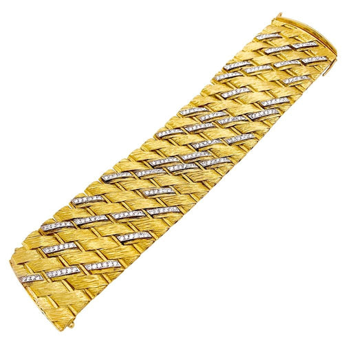 Bracelet Bracelet Sterlé Paris, or jaune, platine, diamants. 58 Facettes 34886