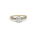 Bague 58 Solitaire or jaune platine diamants 58 Facettes 240312R