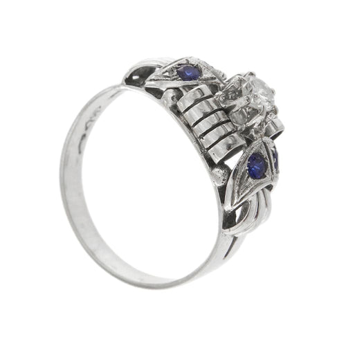 Bague 53 Bague avec saphirs et diamants 58 Facettes 30533