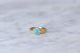 Bague 55 Bague ancienne pâte de verre turquoise et diamants 58 Facettes