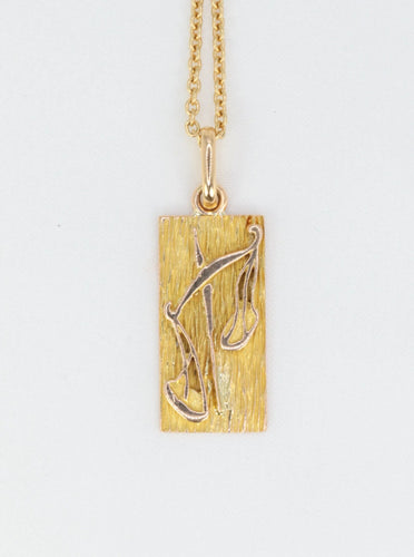 Pendentif Pendentif vintage signe du zodiaque balance en or jaune 58 Facettes ZZ