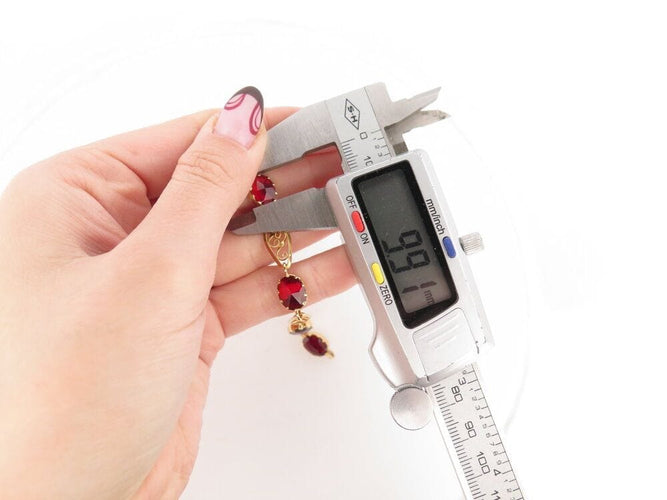 Bracelet bracelet maille filigrane sertie 5 grenats de perpignan or jaune 58 Facettes 264472