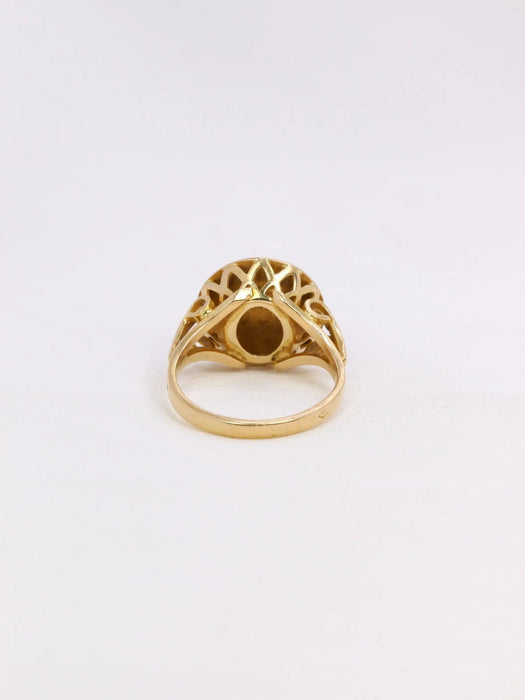 AUGIS - Love ring More than yesterday less than tomorrow yellow gold diamond ruby