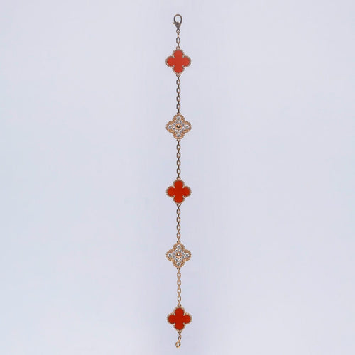 Bracelet Bracelet Van Cleef & Arpels Alhambra Cornaline et Diamants 58 Facettes 2.19164