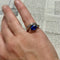 Bague 49 Bague or gris et saphir poire 58 Facettes