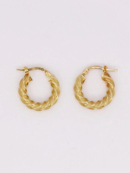 Boucles d'oreilles Créoles torsadées or jaune 58 Facettes 1047.1