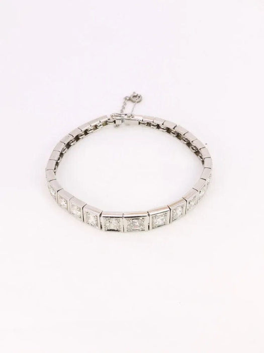 Bracelet Bracelet Art-Déco platine diamants 3,5 ct 58 Facettes J618