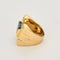 Bague 52 Bague tank or jaune, saphir et diamants 58 Facettes MON0984