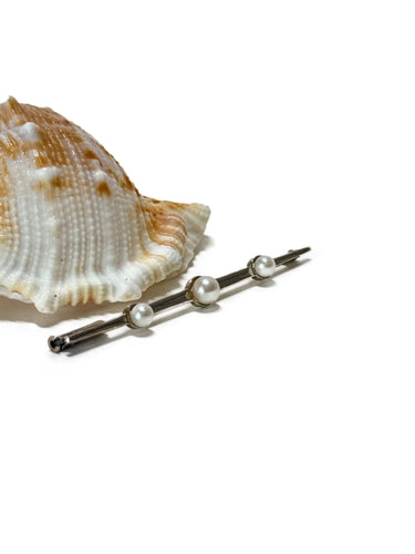 Broche Broche barrette en Or gris et Perles 58 Facettes REF2401-179