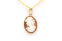 Pendentif Pendentif Années 70 en or jaune 18 carats serti d'un camée 58 Facettes B488