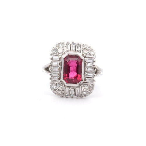 Bague Bague vintage tourmaline et diamants 58 Facettes 26431-26500