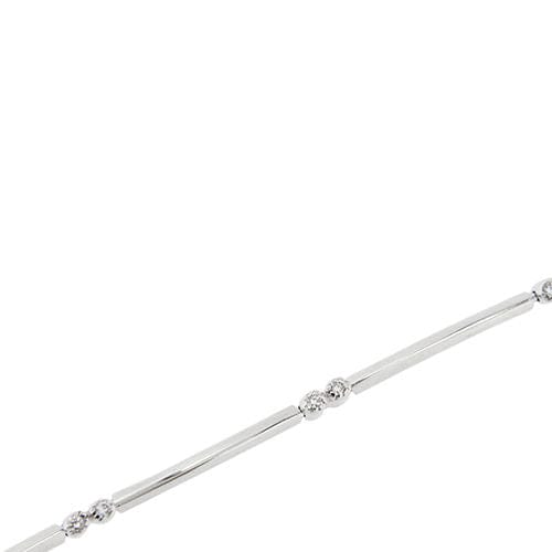 Witgouden segmentarmband met diamanten 