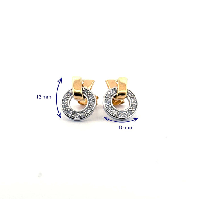 Boucles d'oreilles Puces d'oreille Or Jaune 18k & Diamants 58 Facettes 2- BOE1 -GS36607-2