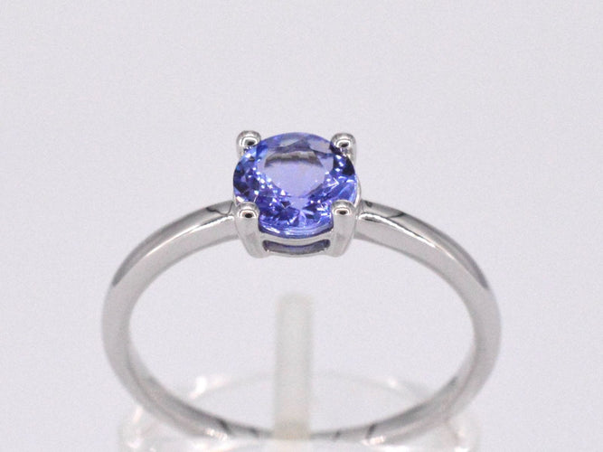 Bague 54 Bague en or blanc avec tanzanite 58 Facettes 2200