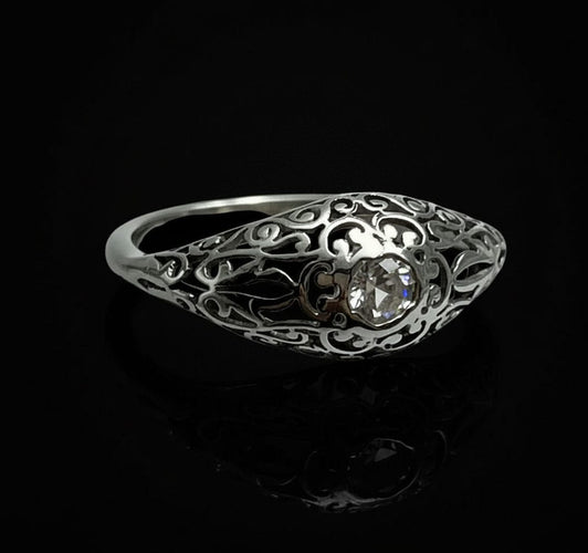 Bague Bague Liberty à texture perforée 58 Facettes