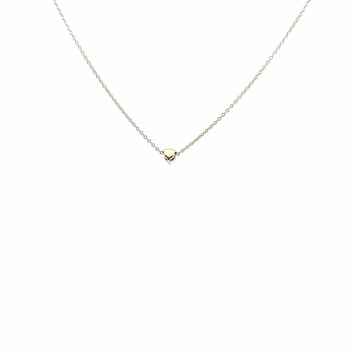 Collier Collier Solitaire Or Blanc 18k & Diamant 58 Facettes 3-CO-GS26322