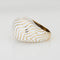 Bague 52 Vintage David Webb Ring White Enamel Bombe Dome 58 Facettes G13644