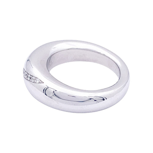 Bague 52 Bague Chaumet "Anneau" or blanc, diamants. 58 Facettes 33538