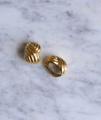 Boucles d'oreilles Boucles d'oreilles clip torsade or 58 Facettes