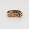 Bague Bague victorienne antique avec perles turquoise et anneau vintage en or rose 14 carats, taille 7 58 Facettes G13979