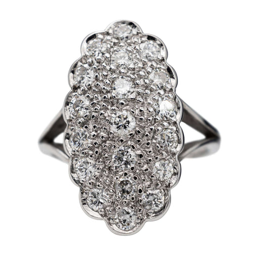 Bague 51.5 Bague Marquise Or blanc Diamant 58 Facettes 2867339CN